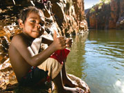 Aboriginal boy fishing, Western Australia. Photo by Tourism Western Australia