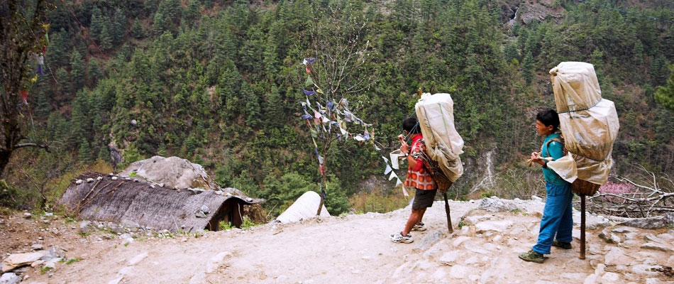 Porters in Nepal