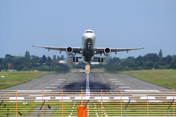 Aircraft taking off