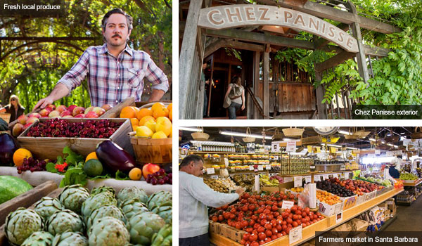 Local produce, Chez Panisse and farmers market, Santa barbara