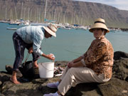 Fisherman and wife in Graciosa, Lanzarote. Photo by Nick Haslam