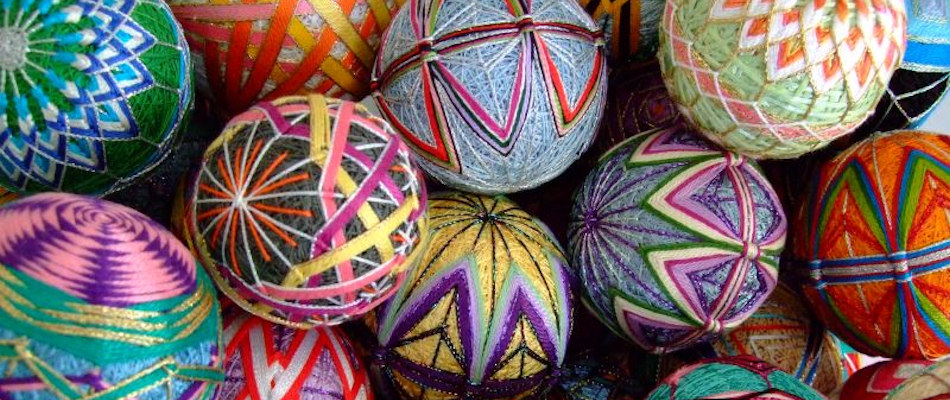 Japanese 'temari' thread balls