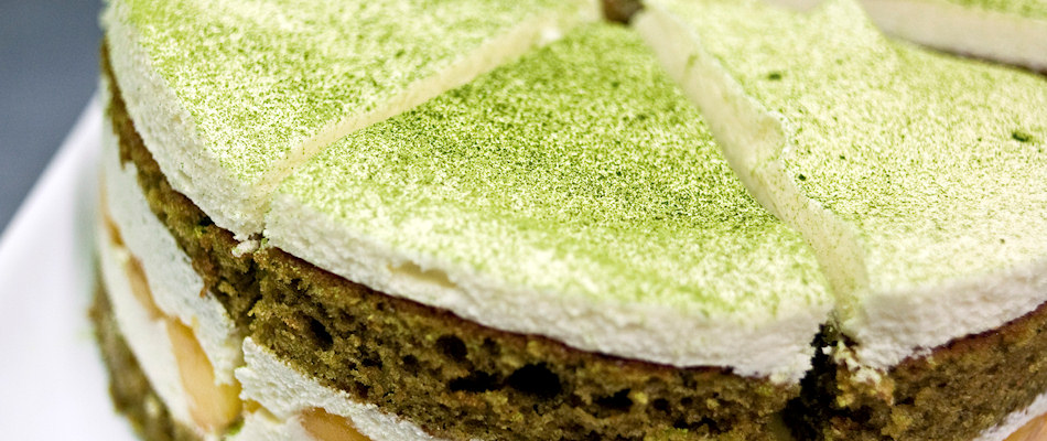 Layered Matcha green tea cake
