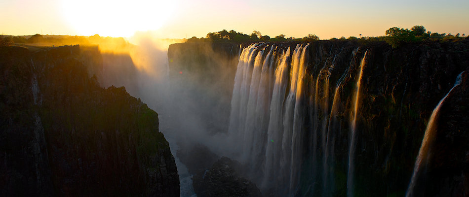 Sunset at Victoria Falls