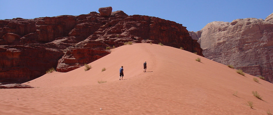 Pink sand dunes