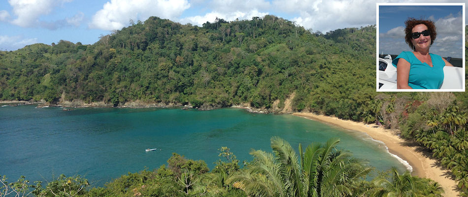 Englishman's Bay, Tobago and (inset) Vivianne McGrath