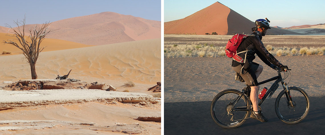 Cycling past the dunes