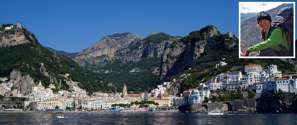 Amalfi and (inset) Emily Chrystie