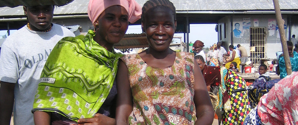 Meeting people at the market