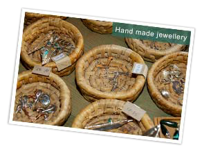 Hand made jewellery at the Dana workshop, Jordan. Photo by Huw J Williams