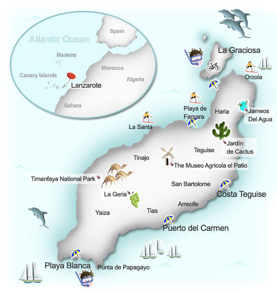 Map of Lanzarote