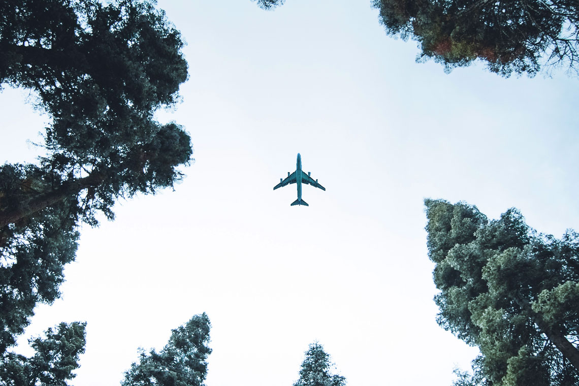 Plane flying overhead