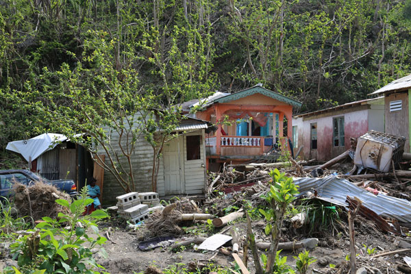 Aftermath of Hurricane Maria in Dominica