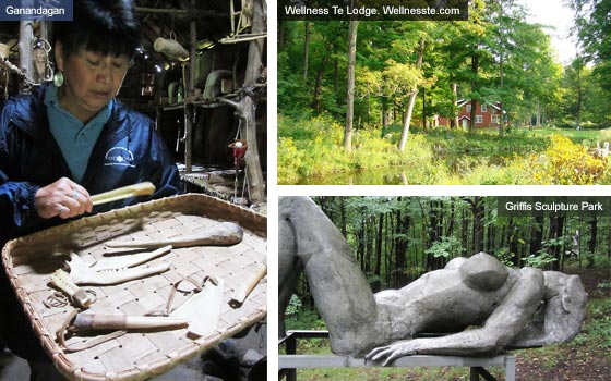 Ganandagan, Wellness: Té Lodge and Griffis Sculpture Park, New York State. Photos by Catherine Mack