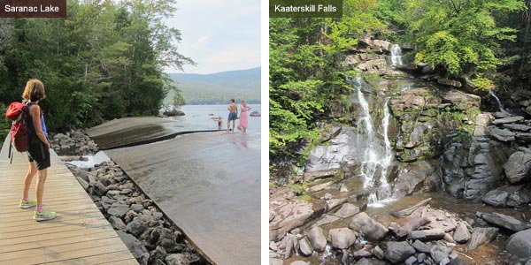 Saranac Lake and Kaaterskill falls, New York State. Photos by Catherine Mack