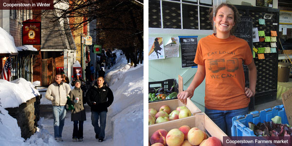 Cooperstown in winter and farmers market, New York State. Photos by Catherine Mack