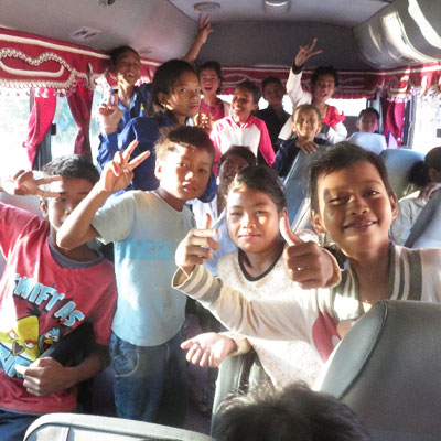 Children on the bus