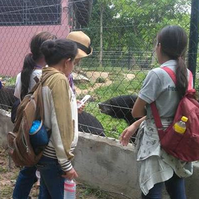 Group at the wildlife center