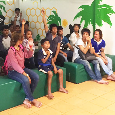 Children engaging in educational talks