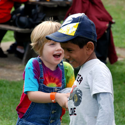 Happy children playing