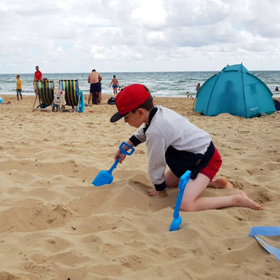 Digging in the sand