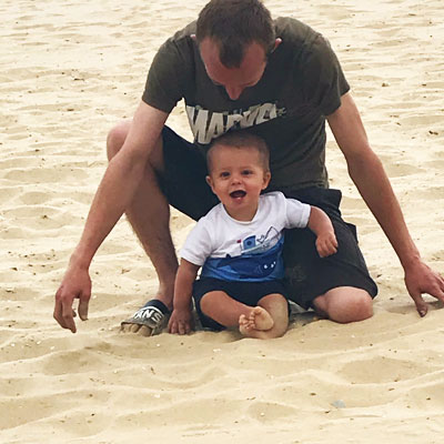 Toddler in the sand