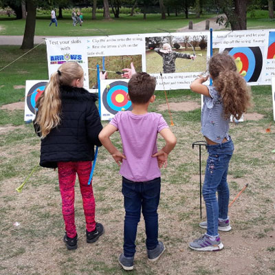 Children with archery