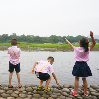 Throwing pebbles