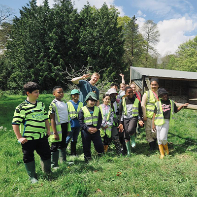 The group posing for a photo together.