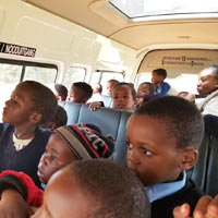 group of boys on bus