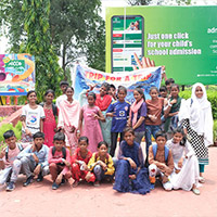 Group of children posing at Nicco Amusement Water Park