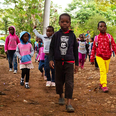 Children walking