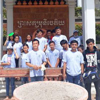 Youths at a temple