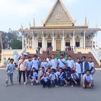 Group in front of temples