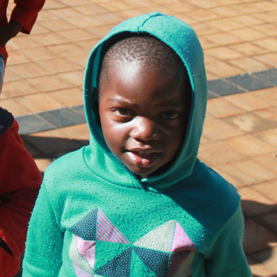 Girl in green hoody