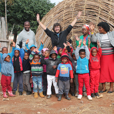 Happy group of children