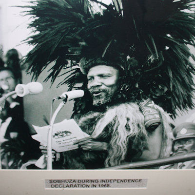 Sobhuza during independence declaration