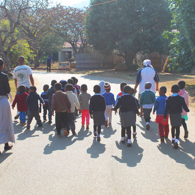 Children walking
