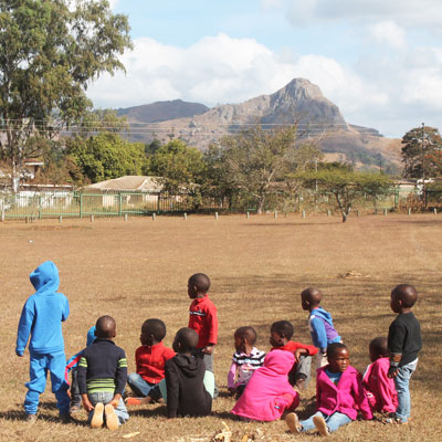 Mountain in background