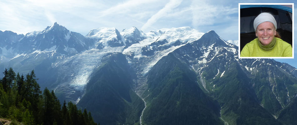 Angie Pantall and mountains