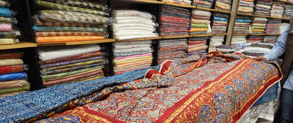 A fabric shop in Jaipur