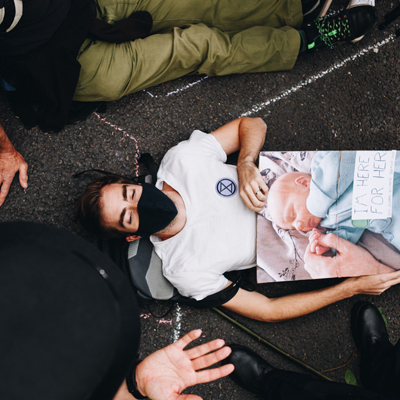 XR protestor